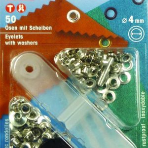 Medeninasta ušesca z diski 50 kosov, 4 mm