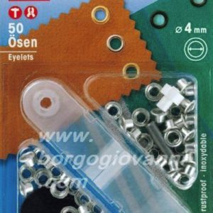 Medeninaste zanke, Ø4 mm, srebrne barve