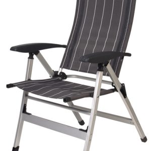 Kamp4 Colima stol za kampiranje - antracit/bela črta