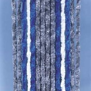 Volnena zavesa 56x205 siva/modra/bela za avtodome in prikolice