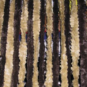 Volnena zavesa 56x185 rjava/brezova za vrata prikolice