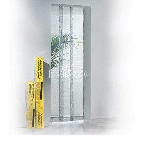 Zavesa za vrata proti komarjem 95x220cm 3 lamele teleskopska