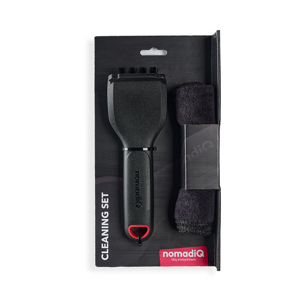 Komplet za čiščenje - 2-delni komplet s krtačo za žar in krpo