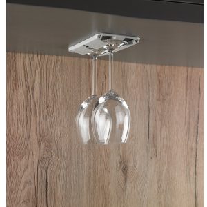 Nosilec za kozarce s pecljem - svetlo siva - komplet 2