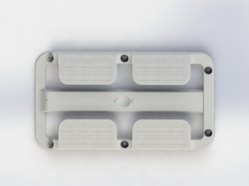 Nosilec za kozarce s pecljem - svetlo siva - komplet 2 - slika 2