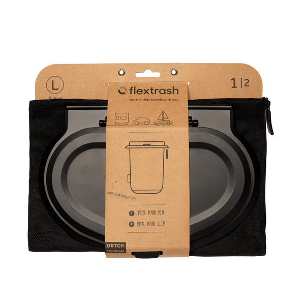 Koš za odpadke Flextrash, 3L, črn, biološko razgradljiv material - slika 3