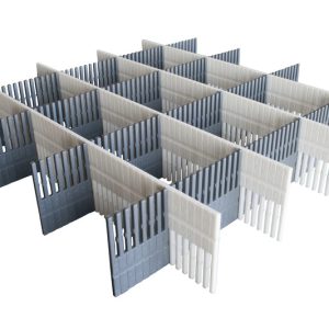 Purvario vodila predalov - svetlo siva / antracit - komplet 8 kosov