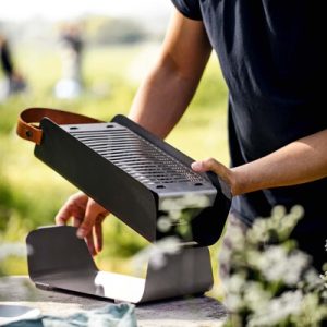 Namizni žar na oglje UNA - siv