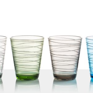 Komplet kozarcev Onda - 4 kosi - 4 barve