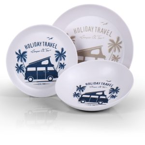 HOLIDAY TRAVEL melaminska posoda za 2 osebi, 6 kosov