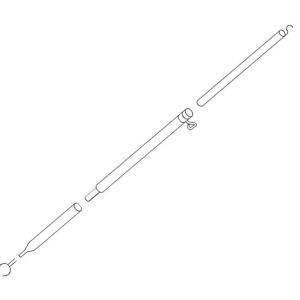 Podpora za strešno kljuko iz aluminija 1.6-2.6M