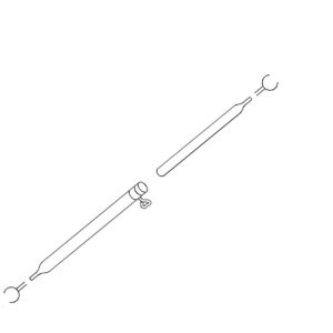 vpenjalna palica iz aluminija ø28/25 x 1/1,2 mm, dolžina 0,80 - 1,20 m