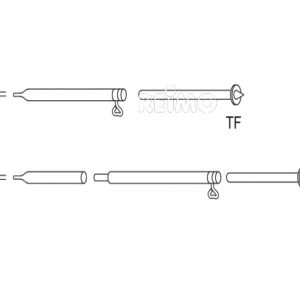 Jeklena nevihtna palica z 1 mm osnovno konico