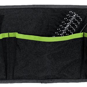 Utensilo Tessa 3, s 3 žepi, črna/limeta, Š60xV20cm, zapenjanje z očesci