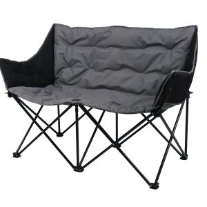 Holiday Travel zložljiv kavč za 2 osebi - pegasto siv