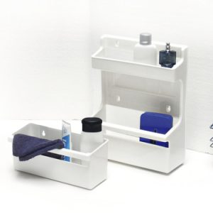 Univerzalna polica L v beli barvi