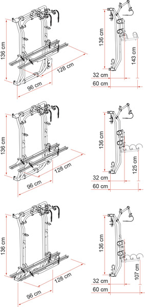 Nosilec za kolo Carry Bike Frame za Fiat Ducato in VW Crafter - črno-srebrn - slika 5
