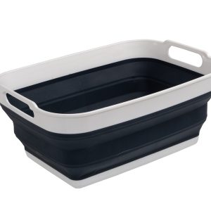 Zložljiva posoda za pranje - siva / bela