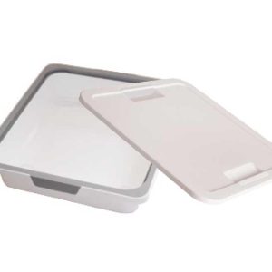 Škatla za shranjevanje KisKreo, 17,5 l, bela/siva