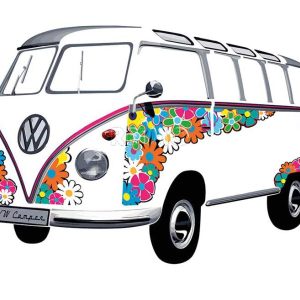 VW Collection T1 Bulli Bus stenska tetovaža - Flower