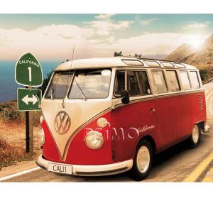 VW Collection T1 Bulli Bus Poster Route 1 - Maxi - 20 kosov
