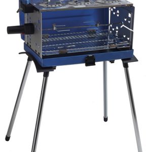 Plinski žar, prenosni, s 3 gorilniki, z motorjem za žar, 50 mbar