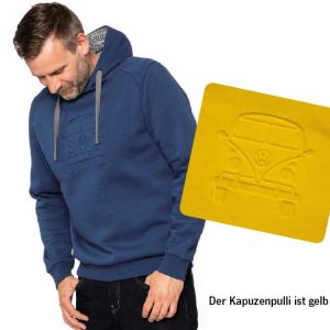 Kapuca VW Bulli, velikost S, rumena, 65 % bombaž/35 % poliester