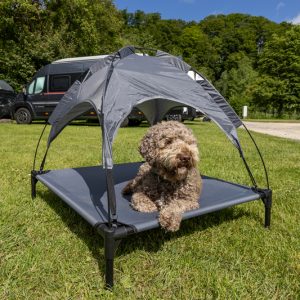 Ležalnik za pse Camp4 z baldahinom 88x78x18cm