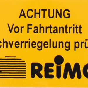 Varnostna nalepka - Preverite mehanizem za zaklepanje strehe