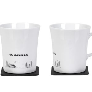 Porcelanski vrči z magnetnim ročajem - motiv VAN - 270 ml - komplet 2