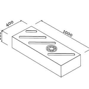 Univerzalni rezervoar Lilie naravni, 78L, V200xŠ1000xL400mm