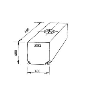 Rezervoar za vodo 95 litrov, 650x400x400 antracit