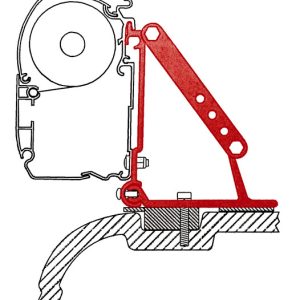 Adapter Fiamma za F45 na VW T5 z ravno streho