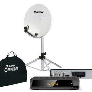 Prenosni satelitski komplet 65 cm z LNB in sprejemnikom Easy-Find