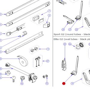 Zaklepanje ploščadi oval L+R