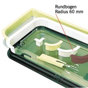 Okenski pokrivni profil / okenski okvir - okrogel lok 60 °