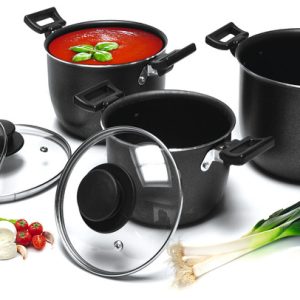 Camp4 3-delni komplet aluminijastih loncev za kampiranje - 6-delni