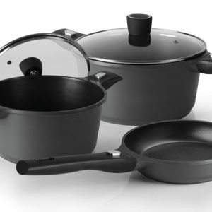 Komplet aluminijastih loncev s prevleko proti prijemanju - 5 kosov