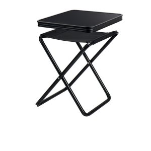 Stolček za kampiranje / stolček za mizo Pasadena - črn - nosilnost 100kg/30kg