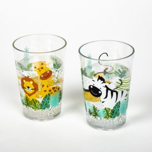 Kozarci za pijačo z motivom SAFARI v kompletu 2