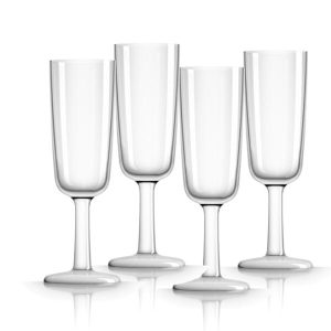 Plastični kozarci za šampanjec beli 180ml, 4 kosi (polikarbonat)