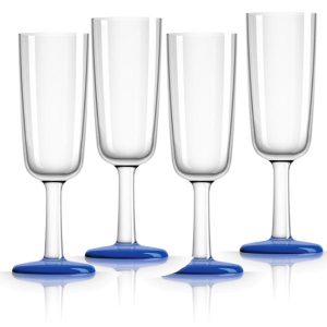 Plastični kozarci za šampanjec, komplet 4