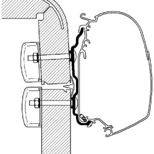 Hymer 2016 – adapter za markize za stensko markizo Thule – 350 cm