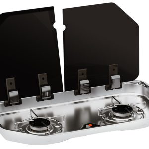 Plinski kuhalnik iz nerjavečega jekla z steklenim pokrovom – elegantna izvedba