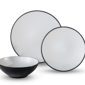 FJORD – premium melaminski jedilni servis v elegantnem dvobarvnem videzu za 2 osebi