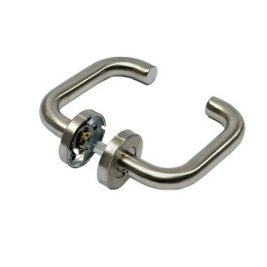 Komplet kljuk za vrata U-oblike, jeklo