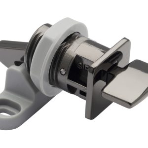 Möbel-Klappenschloss - Schwarzchrom glänzend