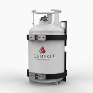 CAMPKO Gasflaschen-Halter Set Edelstahl Ø 300 mm