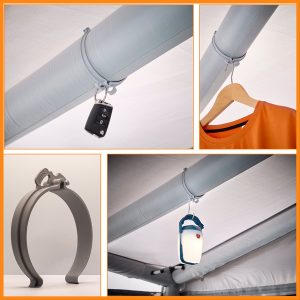 Pritrdilna sponka za napihljive šotore