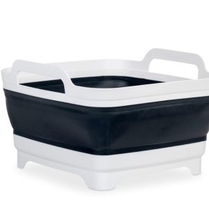 Spülschüssel mit Bodenablauf - Anthrazit/Weiß